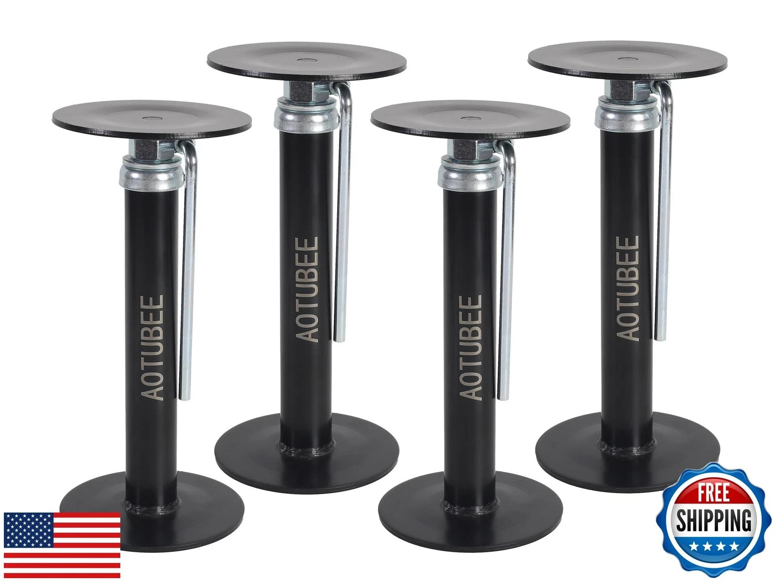 4-Pack AOTUBEE House Floor Jacks Adjustable Support Posts 11″-16″ Leveling Jack