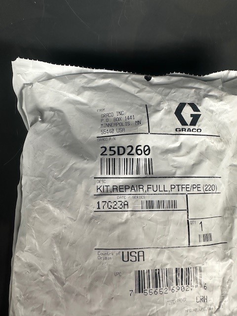 Graco Repair Kit, Xtreme 220cc – TFE/PE – 25D260