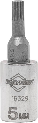 Mayhew 16329 – 5 MM Triple Square Short Insert Socket Bit, 1/4″ Drive – 1EA