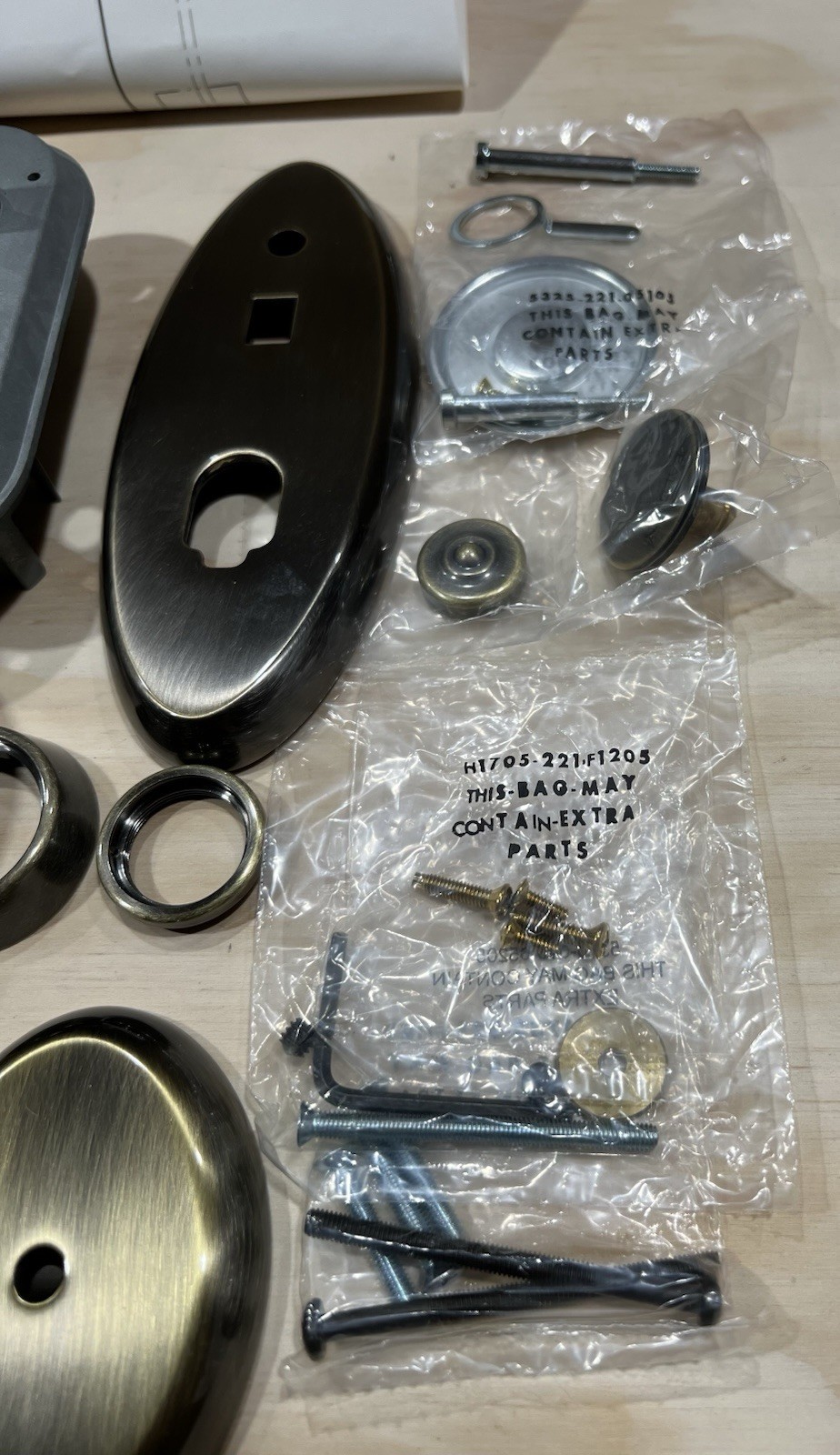 Baldwin 85345-050-2FD Full Dummy Kit Landon Series Satin Brass-Black Finish NOS
