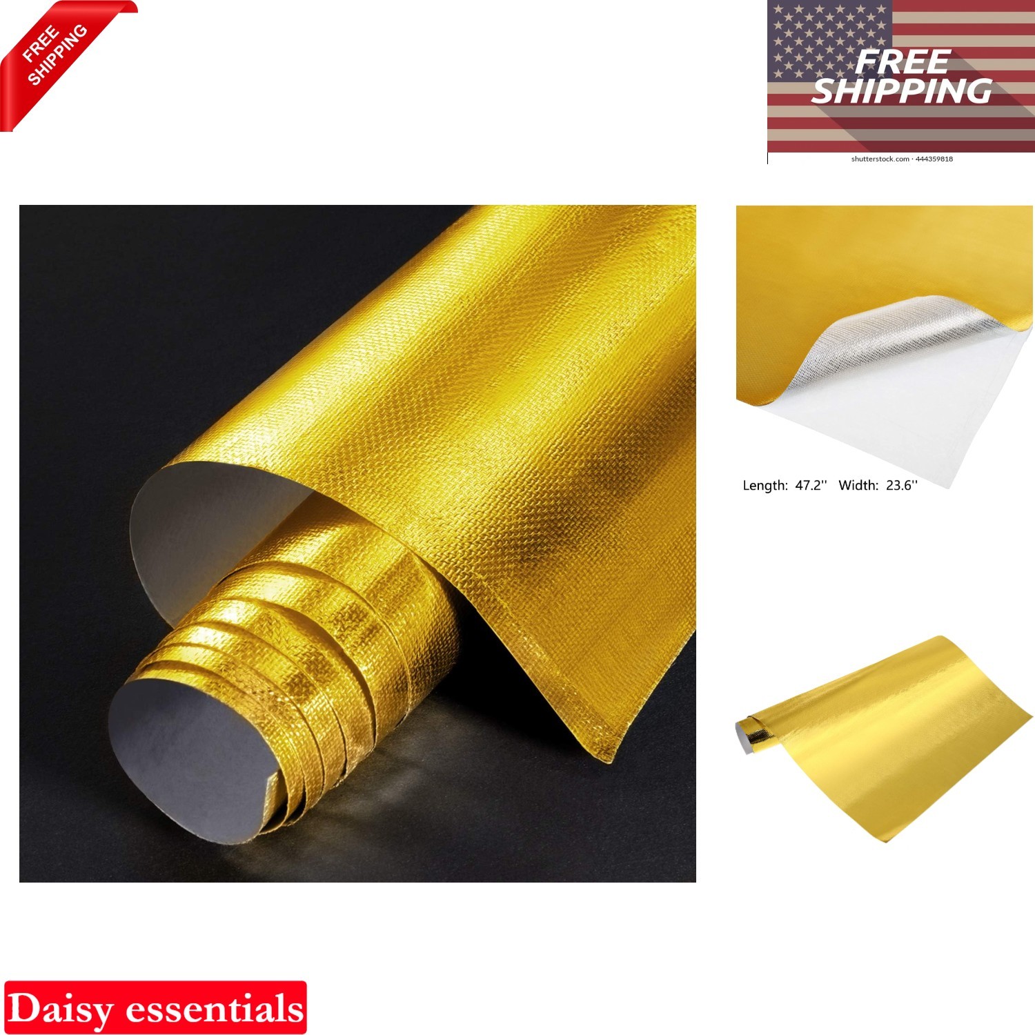 Aluminized Fiberglass Heat Shield Tape 24×48 Inch Heat Resistant Barrier for …