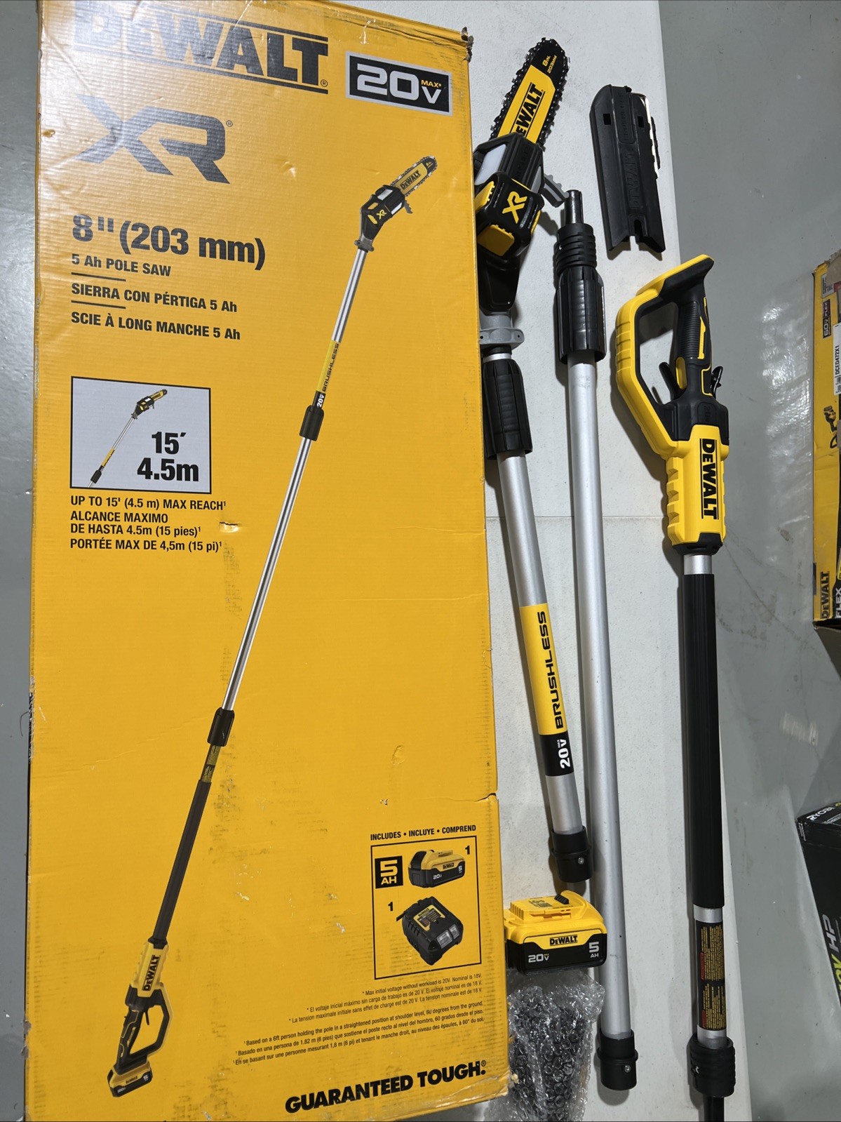 DeWalt 20V XR MAX 8 inch Cordless Pole Saw Kit – DCPS620P1