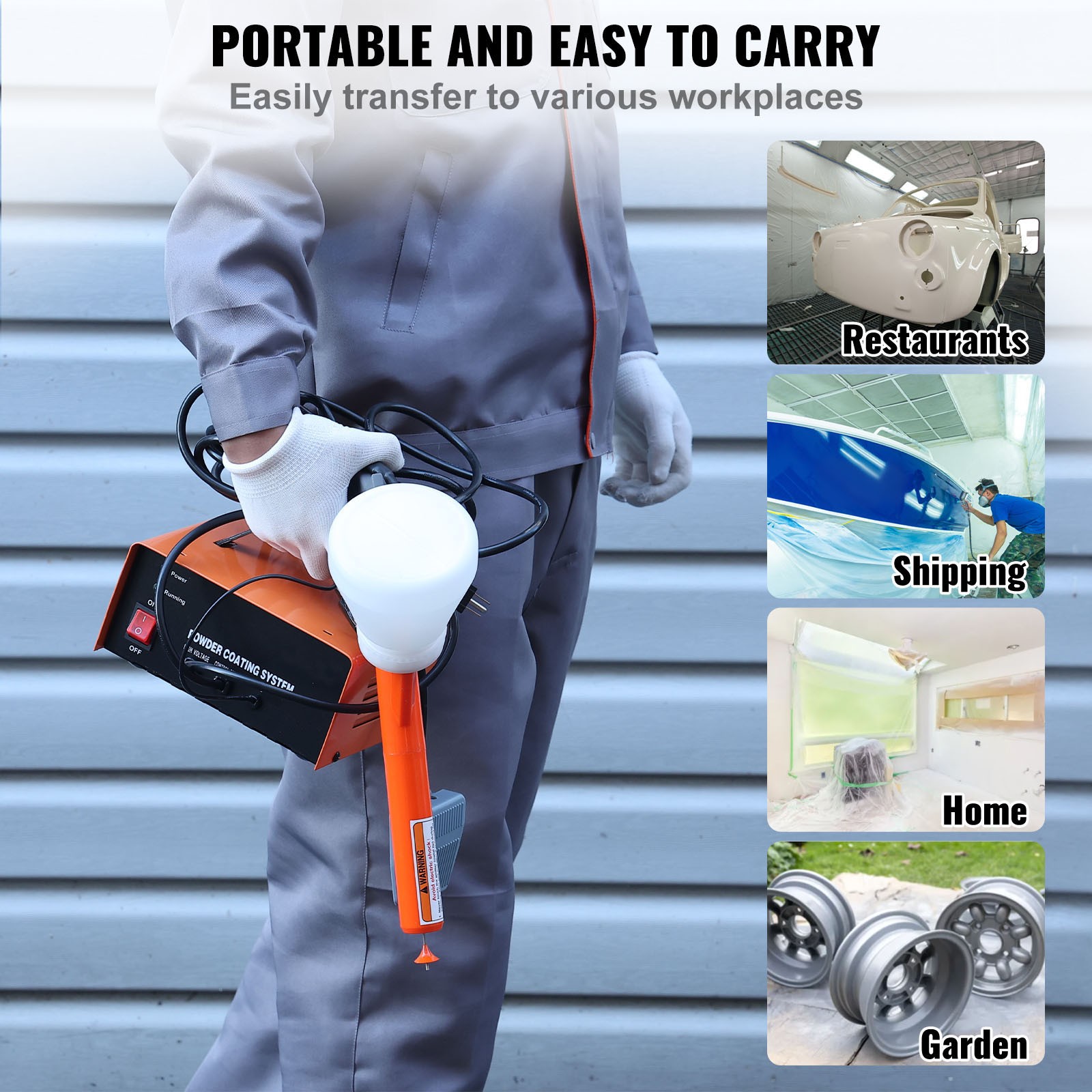 Uimoso 50KV Electrostatic Powder Coating System with Spray Gun and Foot Pedal