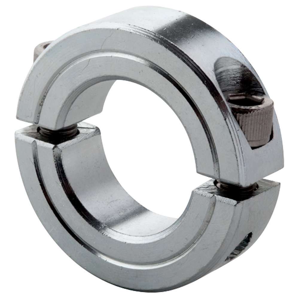 Climax Metals 2C-112-Z Zinc Plated Mild Steel Two-Piece Clamping Shaft Collar…