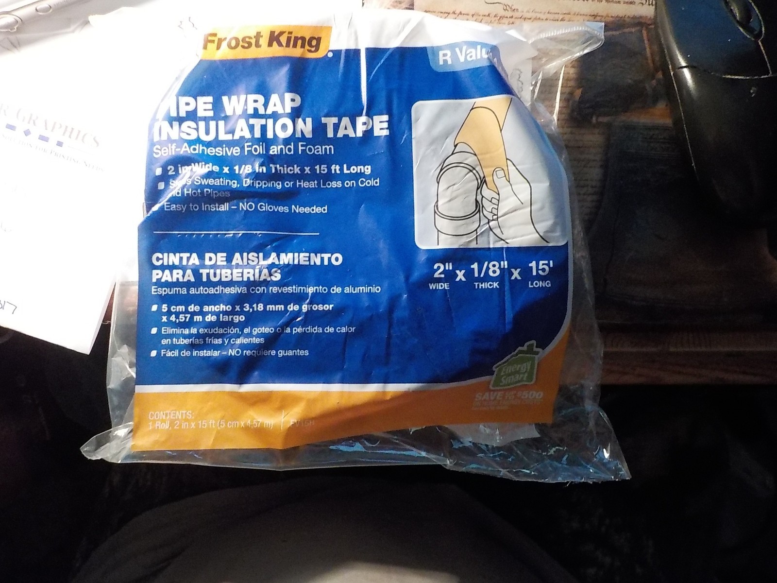 Frost King Fv15h 2″ X 15 Ft. Foam & Foil Pipe Insulation Wrap