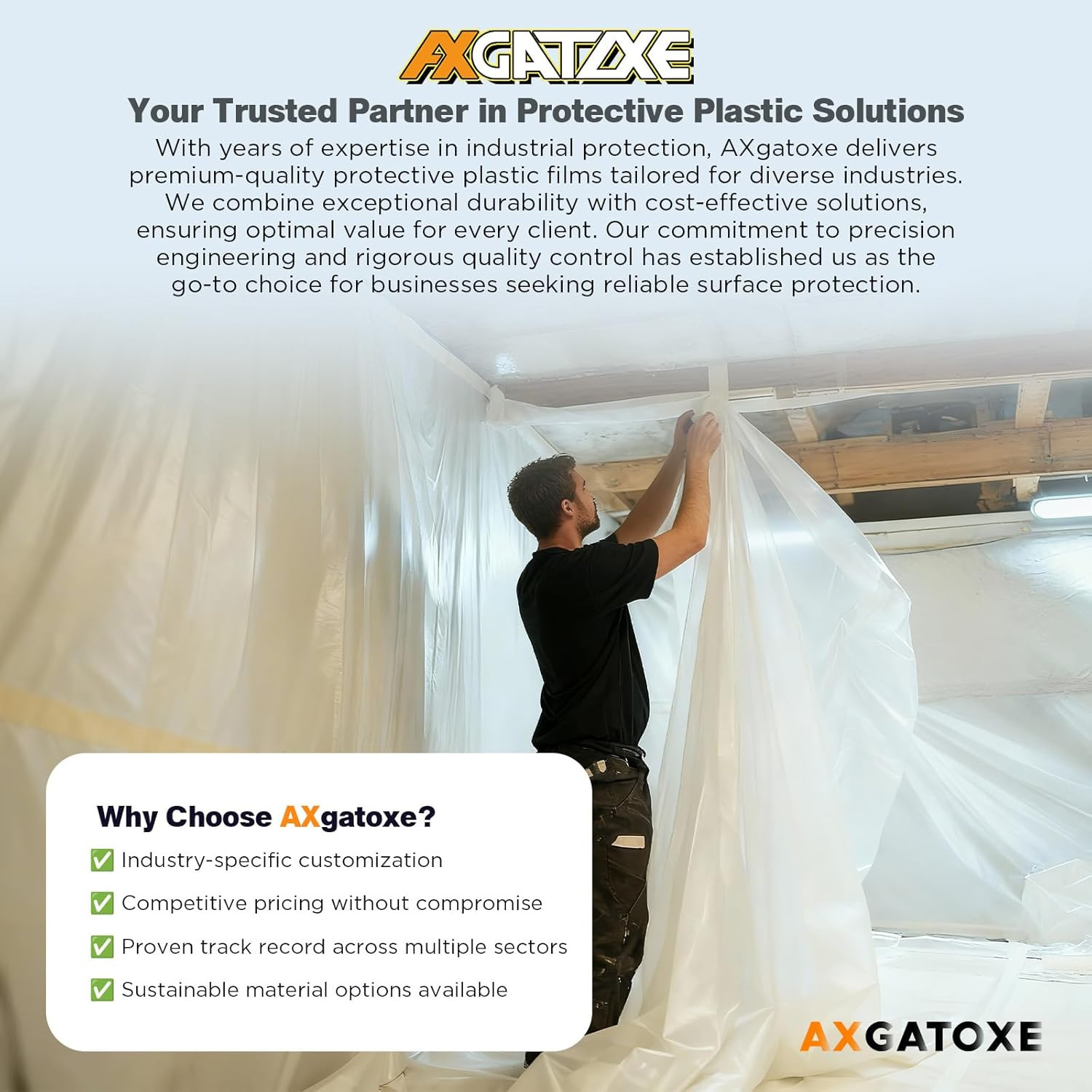 6 Mil 10X25 FT Heavy Duty Plastic Sheeting, UV Resistant Tear-Proof for Greenhou