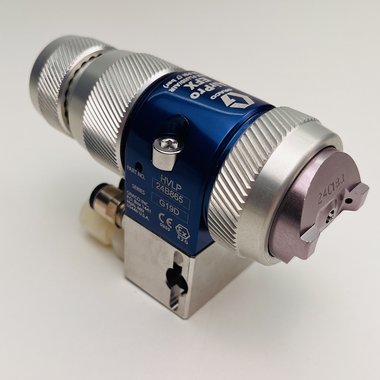 Graco 24B865 AirPro EFX Auto Air Spray Gun, HVLP, .051 1.3mm SST Indexing Knob