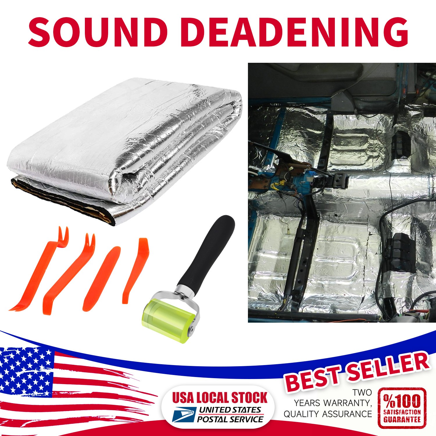 39″x39″ Sound Deadener Mat For Wall, floor, roof Noise Heat Insulation hood Mat