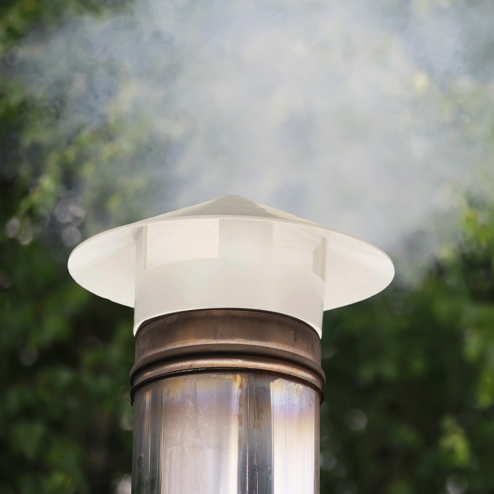 4″ Chimney Cap, 2 Pcs Roof Vent Cap Cowl Rain Cover Air Vent Cap, White
