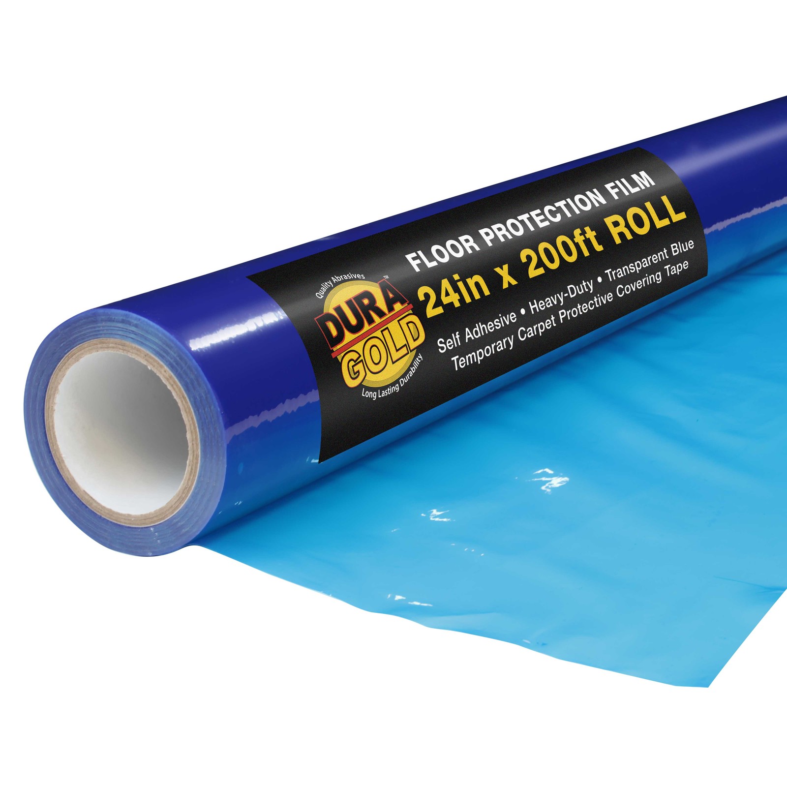 Floor Protection Film, 24″ x 200′ Roll – Self Adhesive Cover, Paint Spills, Dust