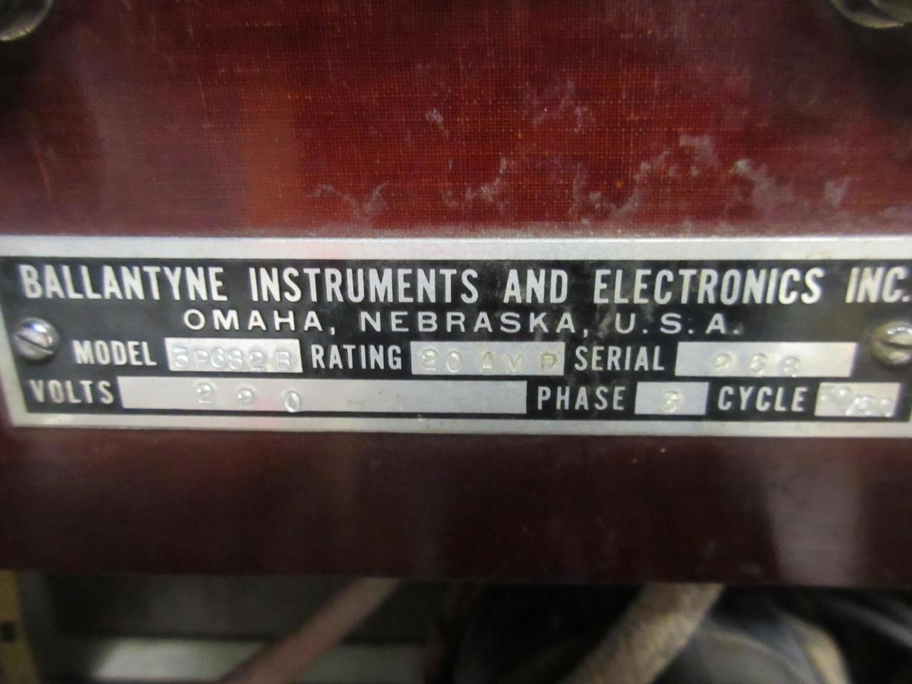 BALLANTYNE 3P682B VINTAGE ROYAL SOUND MASTER DC POWER SUPPLY T96480
