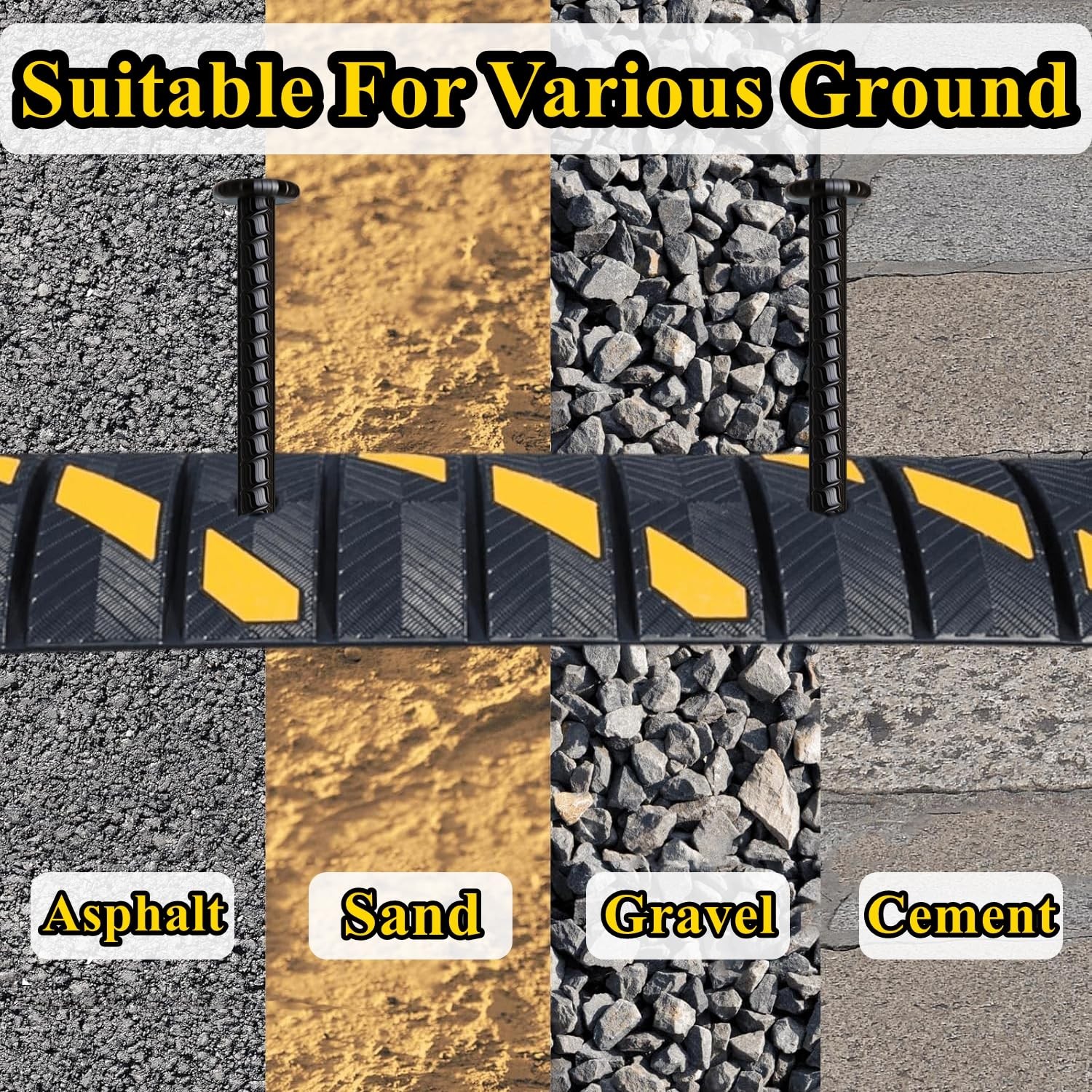 20 Pack 16″ Rebar Stakes 1/2″ Heavy Duty Galvanized Steel Asphalt Anchor Spike