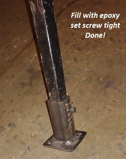 2 Railing REPAIR Base for 1″ Loose POSTS 6 1/2″ Slip OVER existing RAILS 1″ P.P.