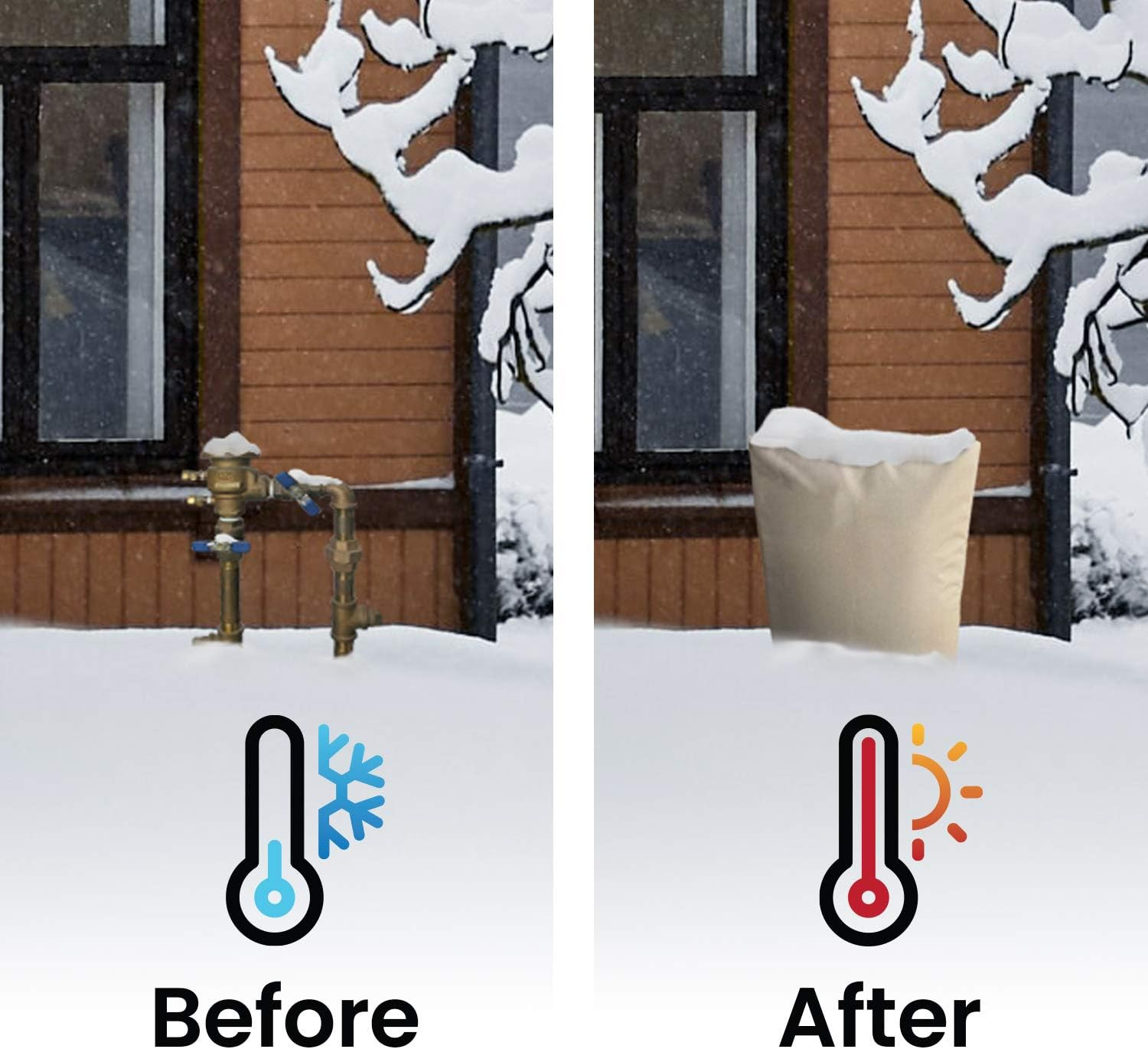 The Original Winter Pipe Insulation Cover (0˚F) – Extra-Thick EVA+NBR (Uv-Coated