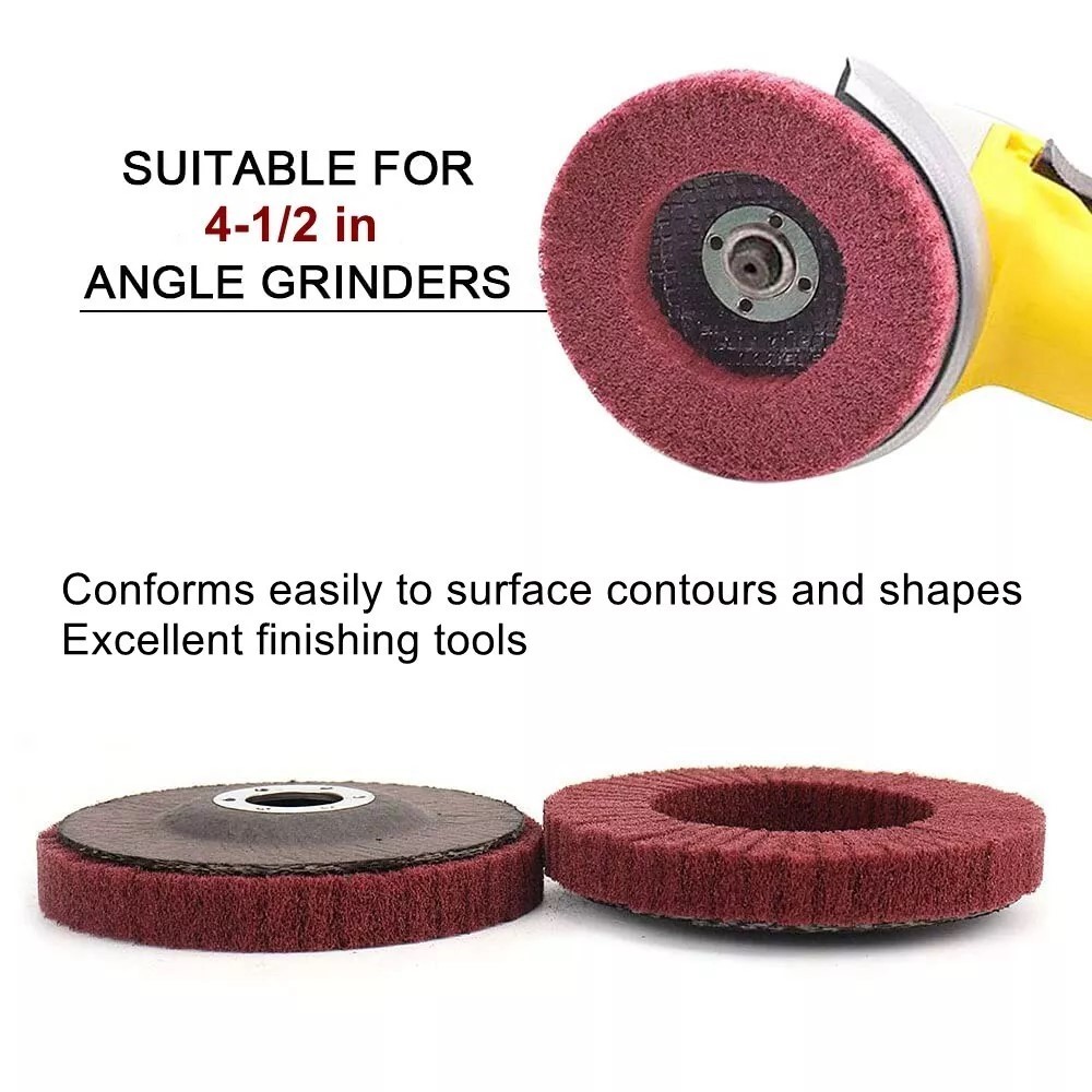 24PCS 4.5″ Nylon Flap Discs 180 320 Grit Surface Conditioning Wheel