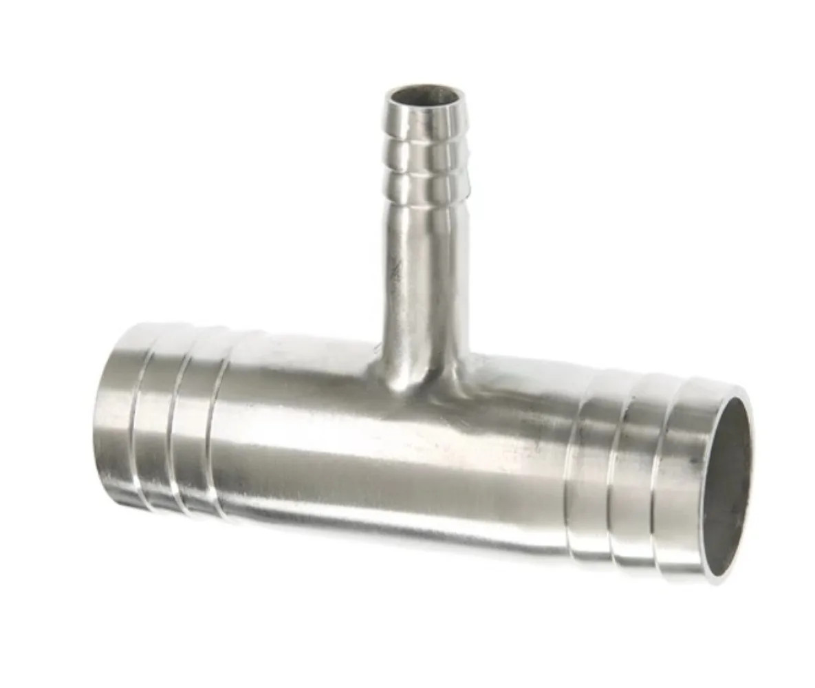 SS304 Hose Barb Reducer Tee 6-38mm 3-Way Splitter Hosetail Connector Coupler