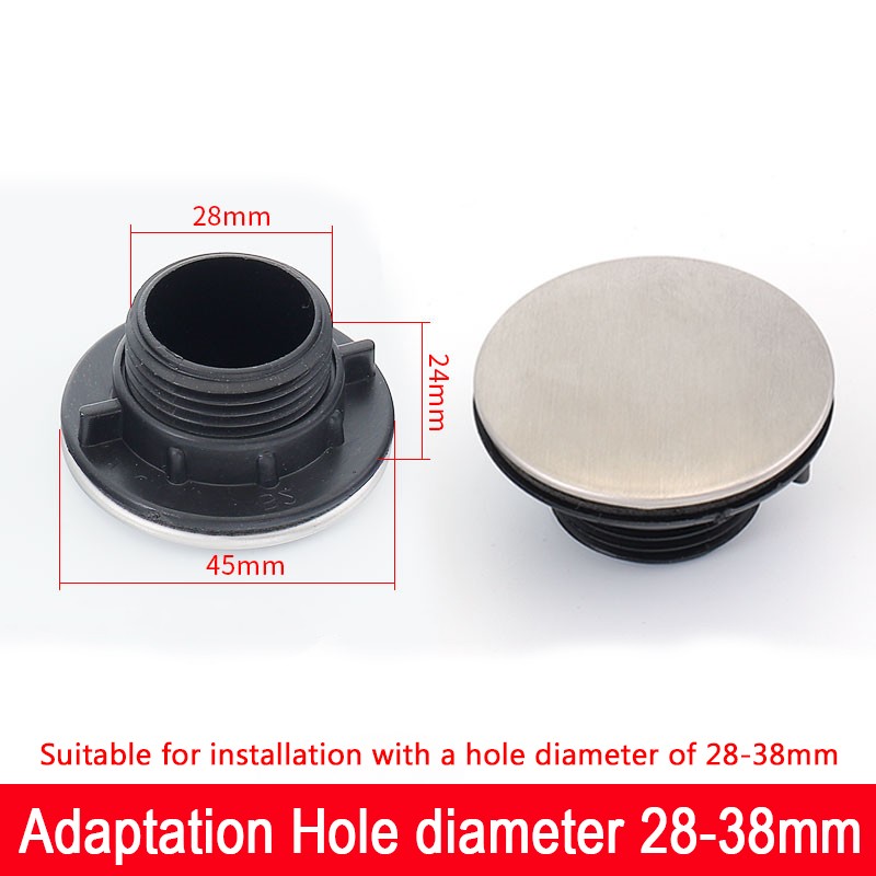 A2 Stainless Steel Kitchen Sink Tap Hole Blanking Plug Metal Stopper Basin Cover