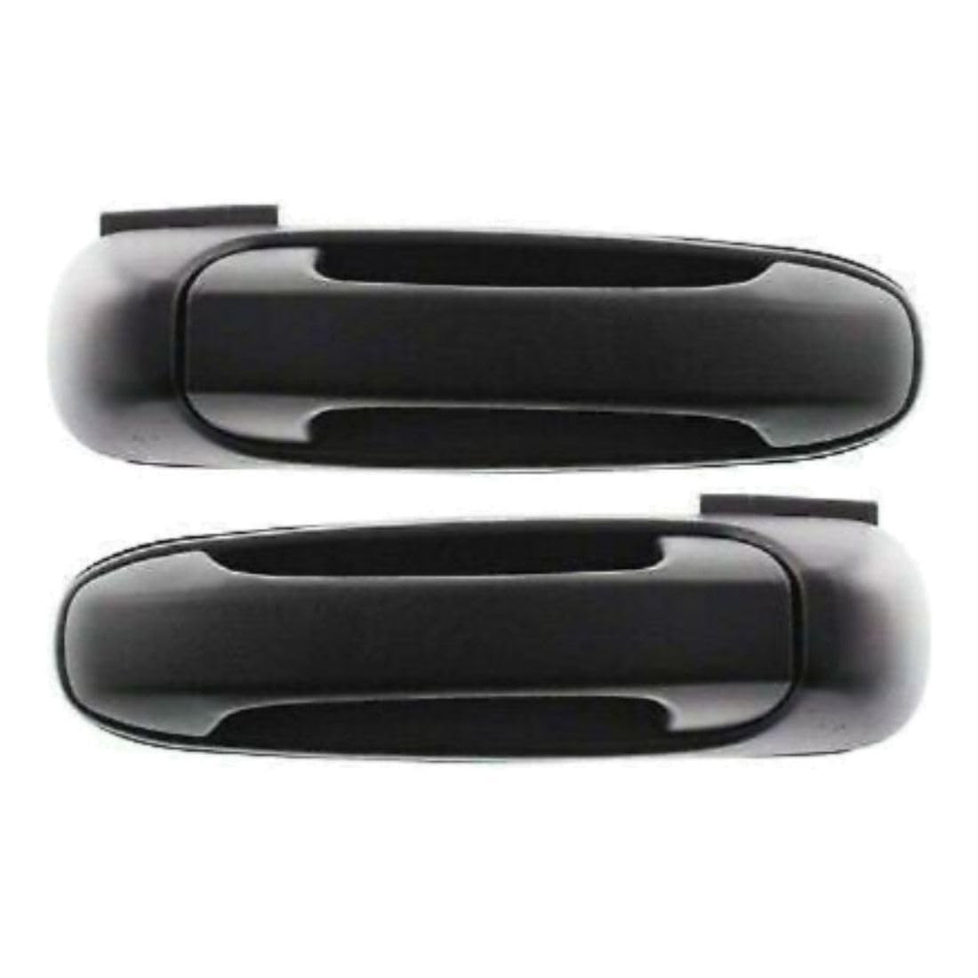 2pcs Black Textured Exterior Door Handles Rear Left Right No Key Hole 221-4436