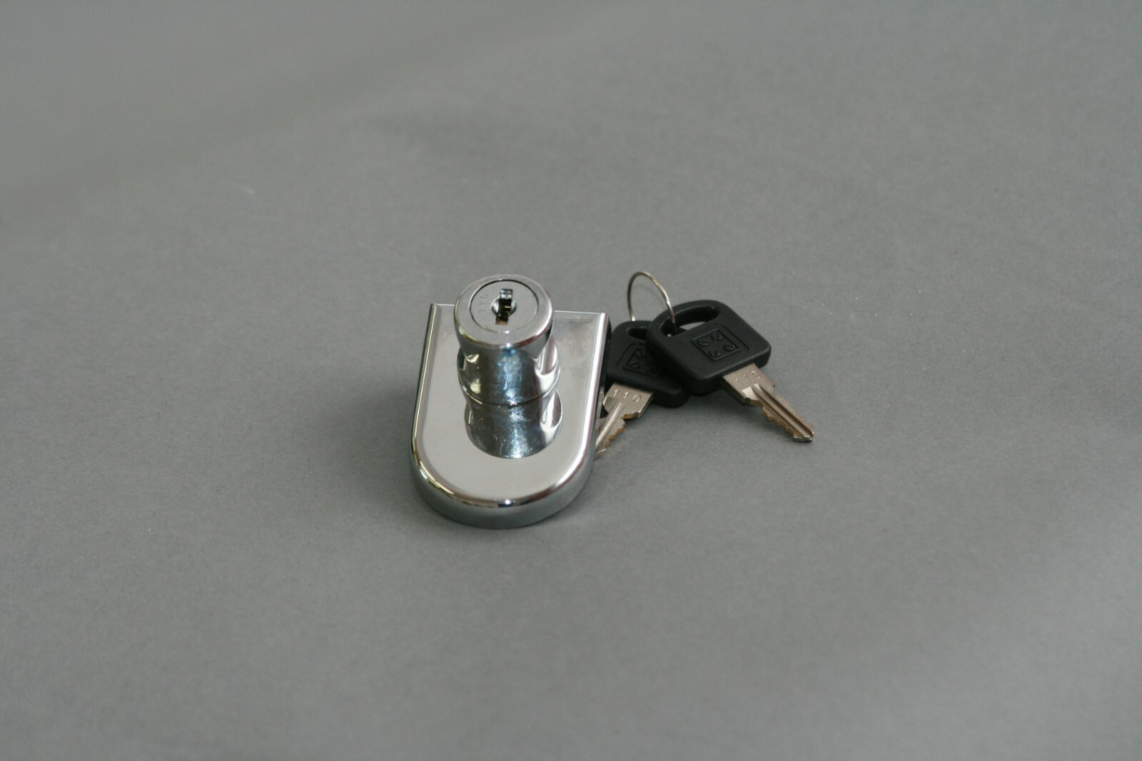 Glass cabinet / display locks, no drill, keyed same 1/4″ thick glass, C408-5-110