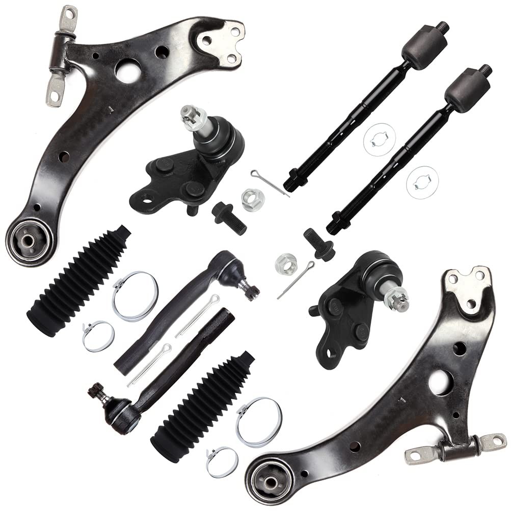 10pc Suspension Kit for Toyota Camry Lower Control Arm Ball Joint Tie Rod End Bo