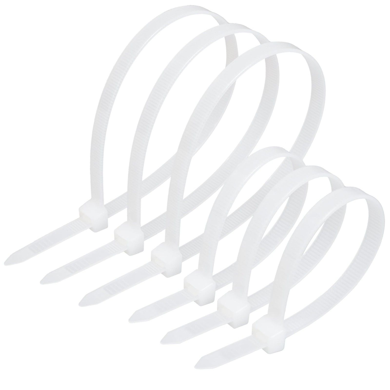 Zip Ties Assorted Sizes 8 + 12 Inch 500 Pack, 120 LBS Tensile Strength, White…