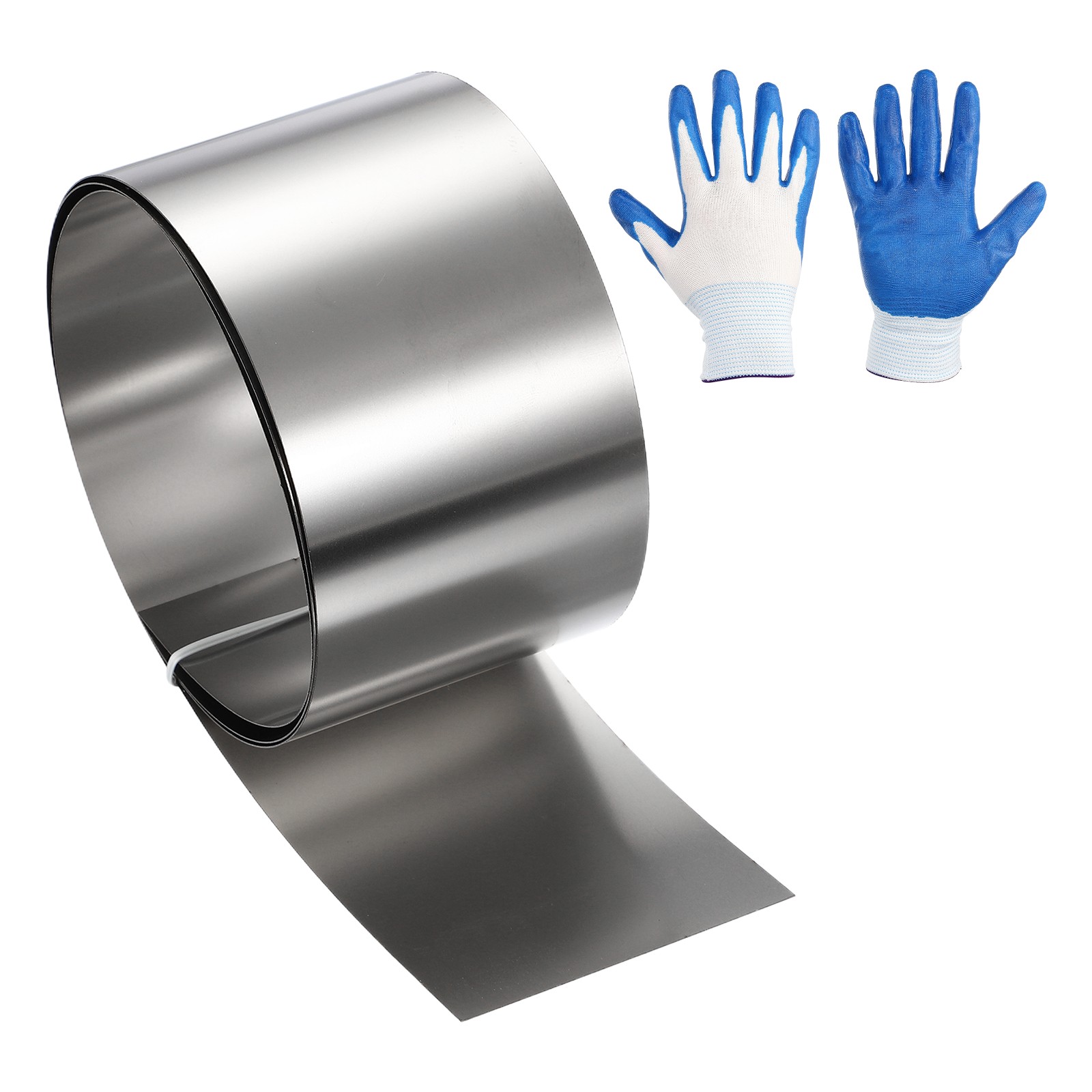 2.4in x 3.3ft Stainless Steel Flashing Roll, 0.2mm Metal Roof Panels