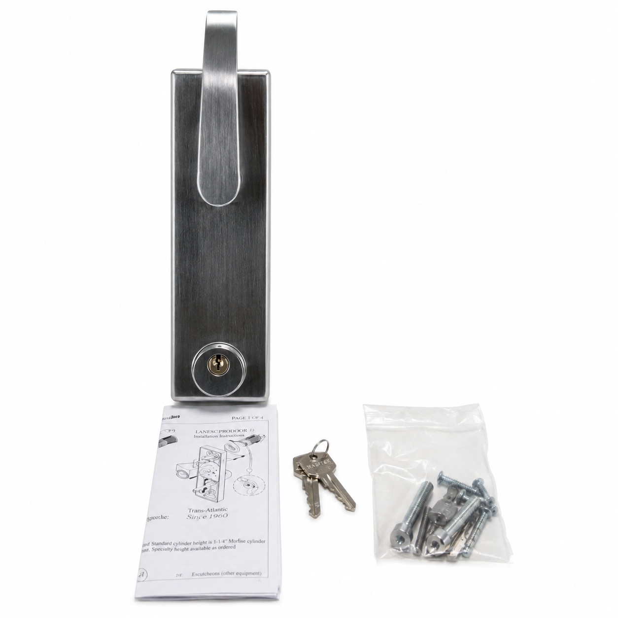 Taco ED-EL500-US26D Entry Lever Trim Panic Exit Device Chrome Open Box