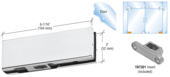 CRL PH11CA Satin Anodized Bottom Door Patch with 1NT301 Insert