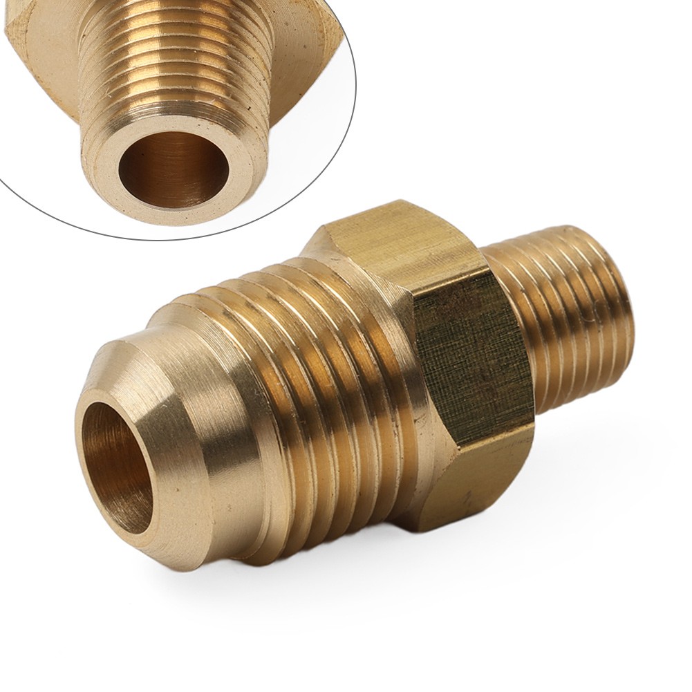 1pc 1/8 NPT Male To 3/8 SAE Flare Brass Pipe Fitting Air Conditioner Adapter