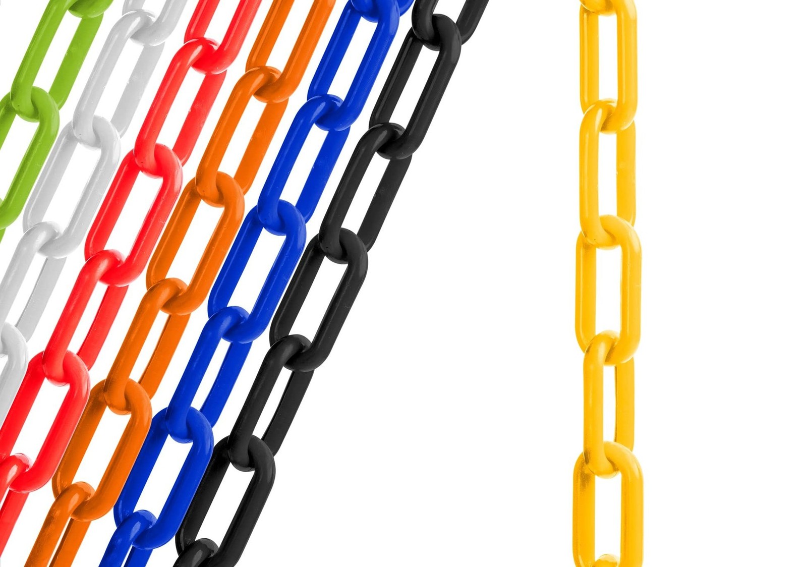 US Weight 2″ x 10′ SunSheild Plastic Safety Chain – Yellow 10 FEET