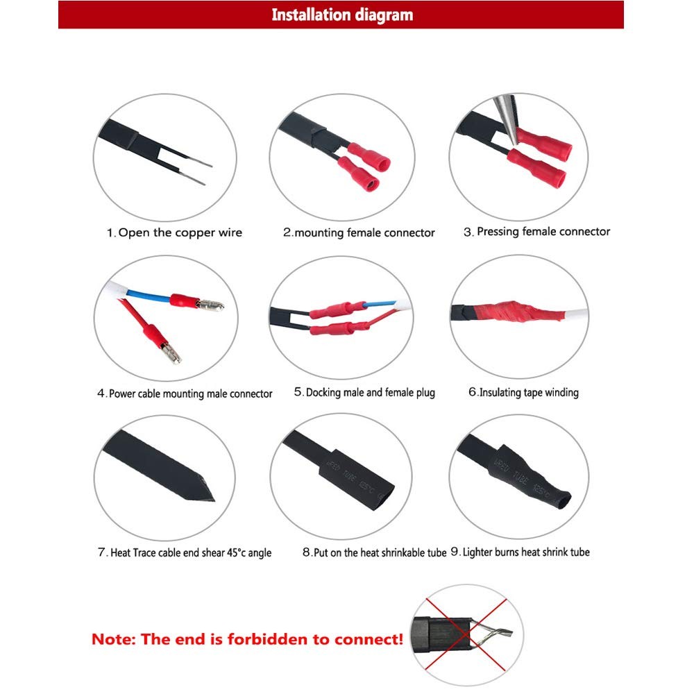 12v 24v 36v 48v trace heating cable,low voltage self regulating heat tape und…