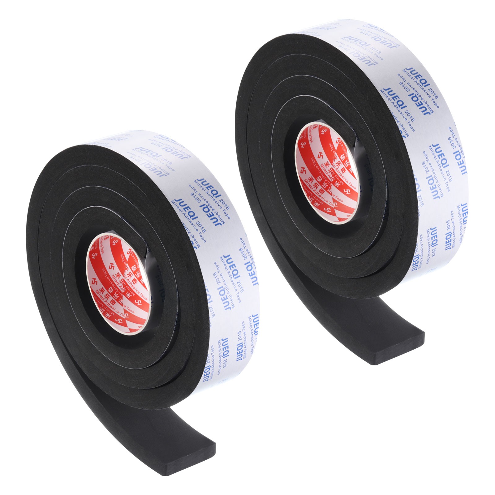 2 Roll 2″W x 5/8″T x 6.6Ft Self-Adhesive EVA Insulation Foam Tape, Black