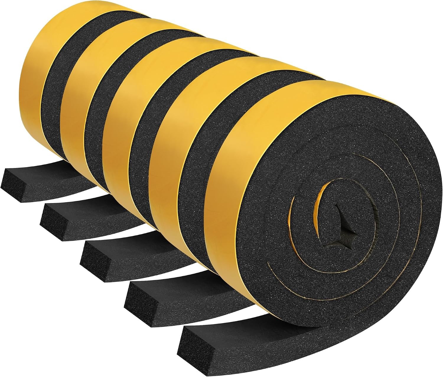 5PCS 6.6ft x 1.4in Metal Roof Foam Closure Strips Roll, Universal Vented Ridg…