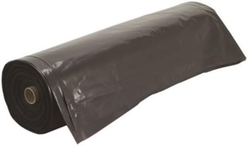 Multipurpose Black Polyethylene Sheeting – 10×25 ft, 6 Mil$