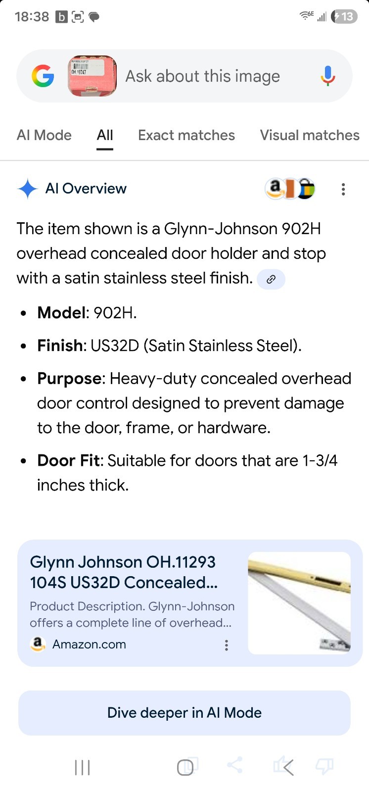 Concealed Door Holder And Stop 902h US32D