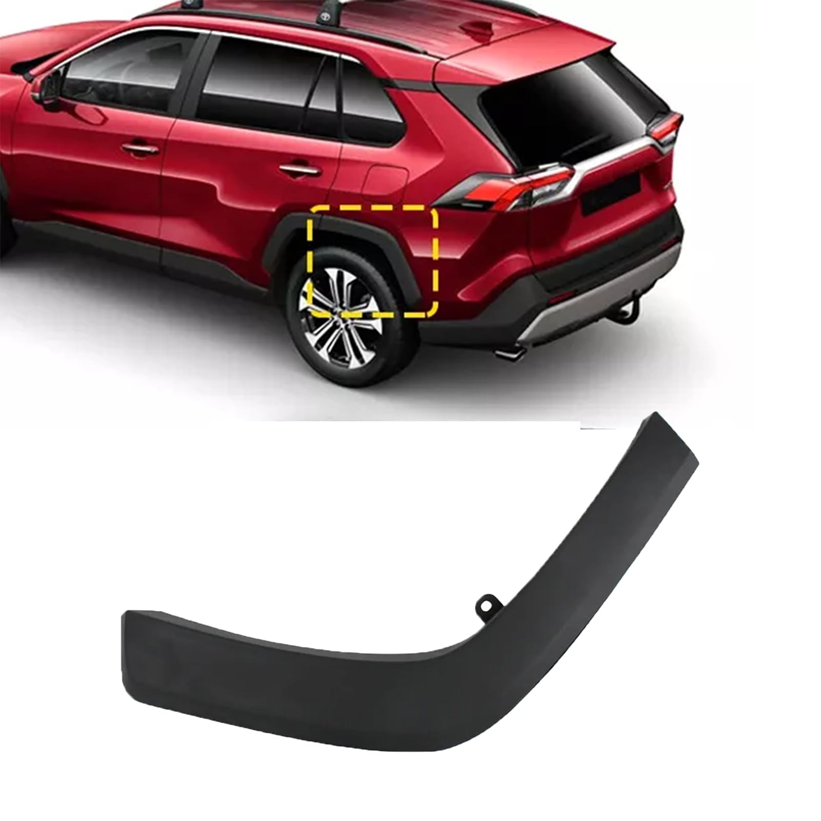 Rear Left Driver Side Fender Flare Toyota RAV4 2019-2022 Matte Black 75606-0R090