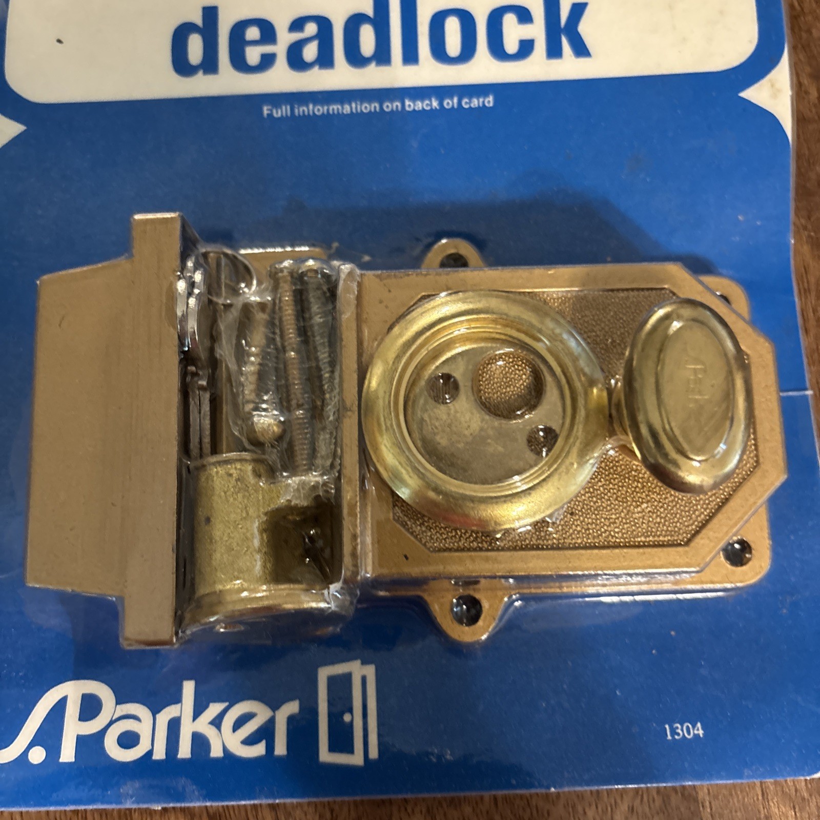 S. PARKER LOCK DEADBOLT Model 1304 Deadlock With X- Large Bolt 3/4”x5/8”x1” Bolt