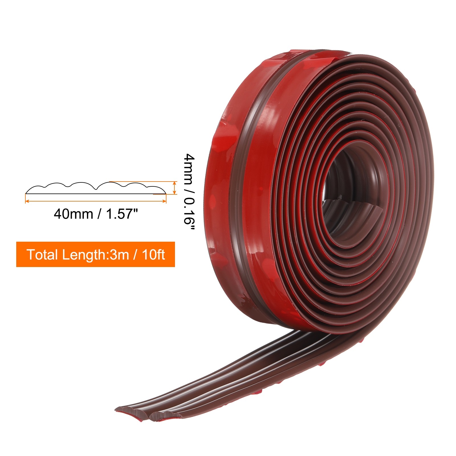 Wall Corner Protector 1.6″ 10FT Self Adhesive Wall Trim Molding, Coffee
