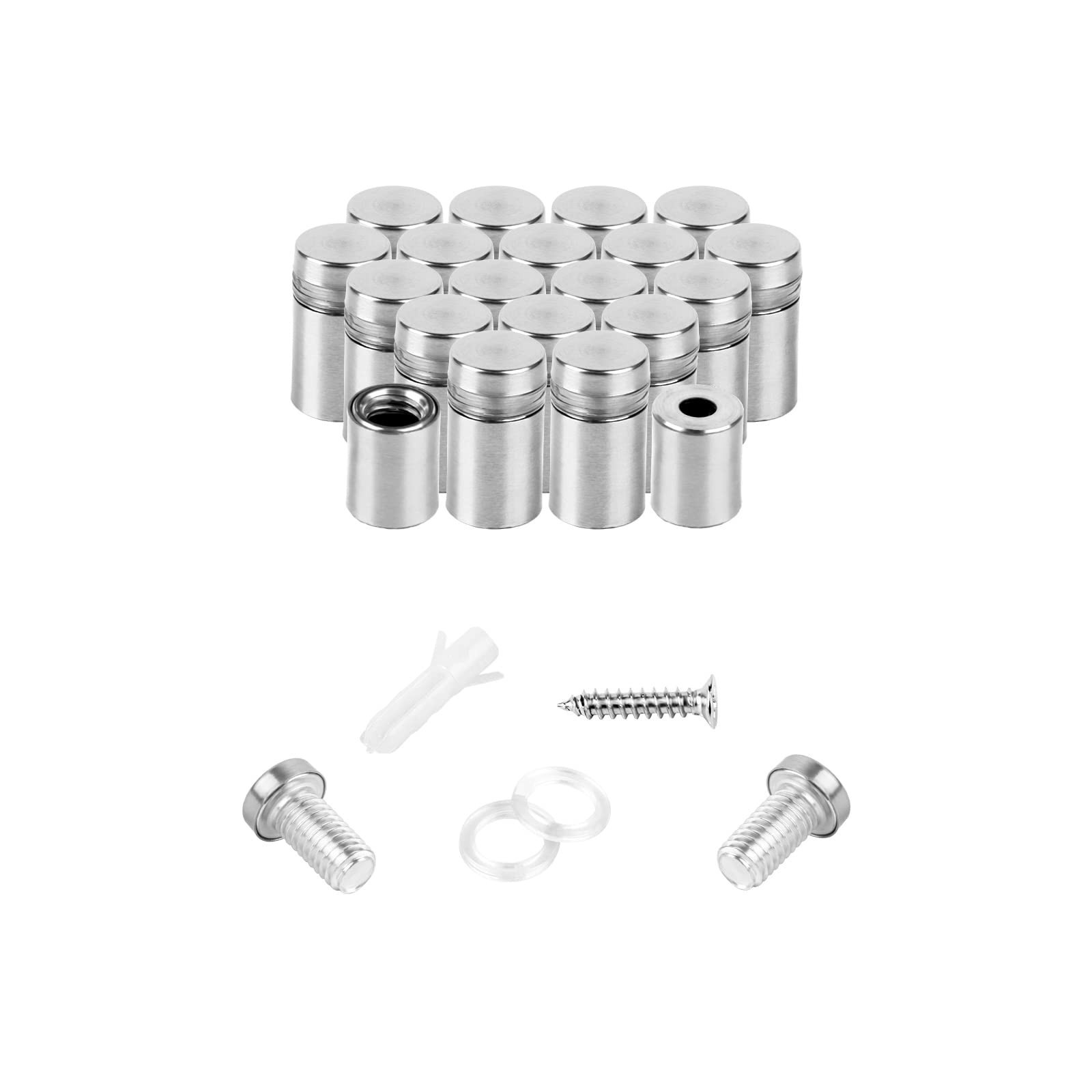 Standoff Screws for Acrylic 1/2 x 3/4 inch Stainless Steel Wall Sign Silver S…