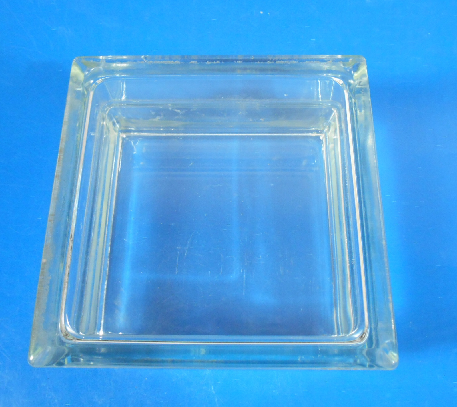 Vintage Clear Glass Block Architectural 7.75″ Square Reclaim