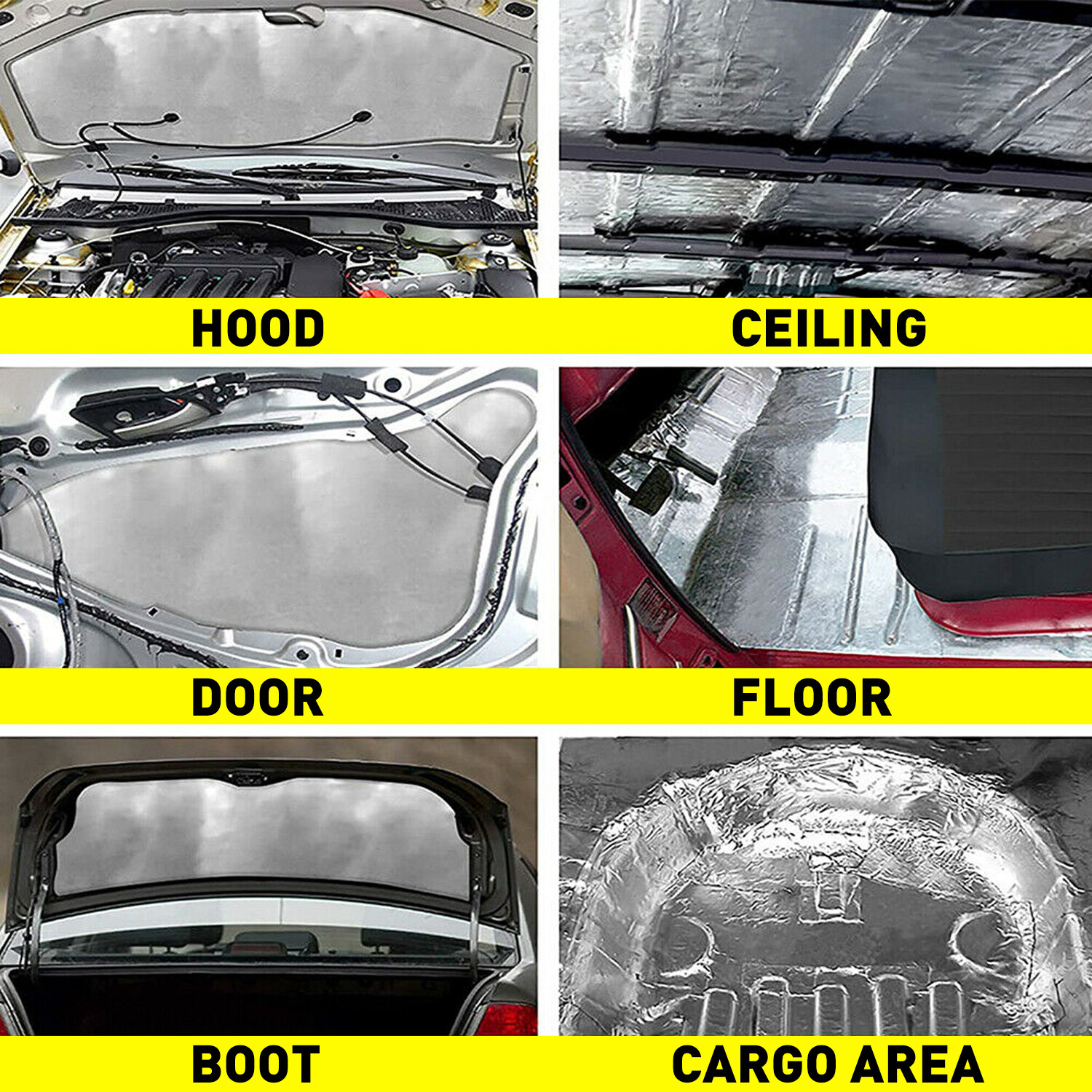315″x17″ Automotive Sound Deadening Insulation Heat Barrier Noise Proof Deadener