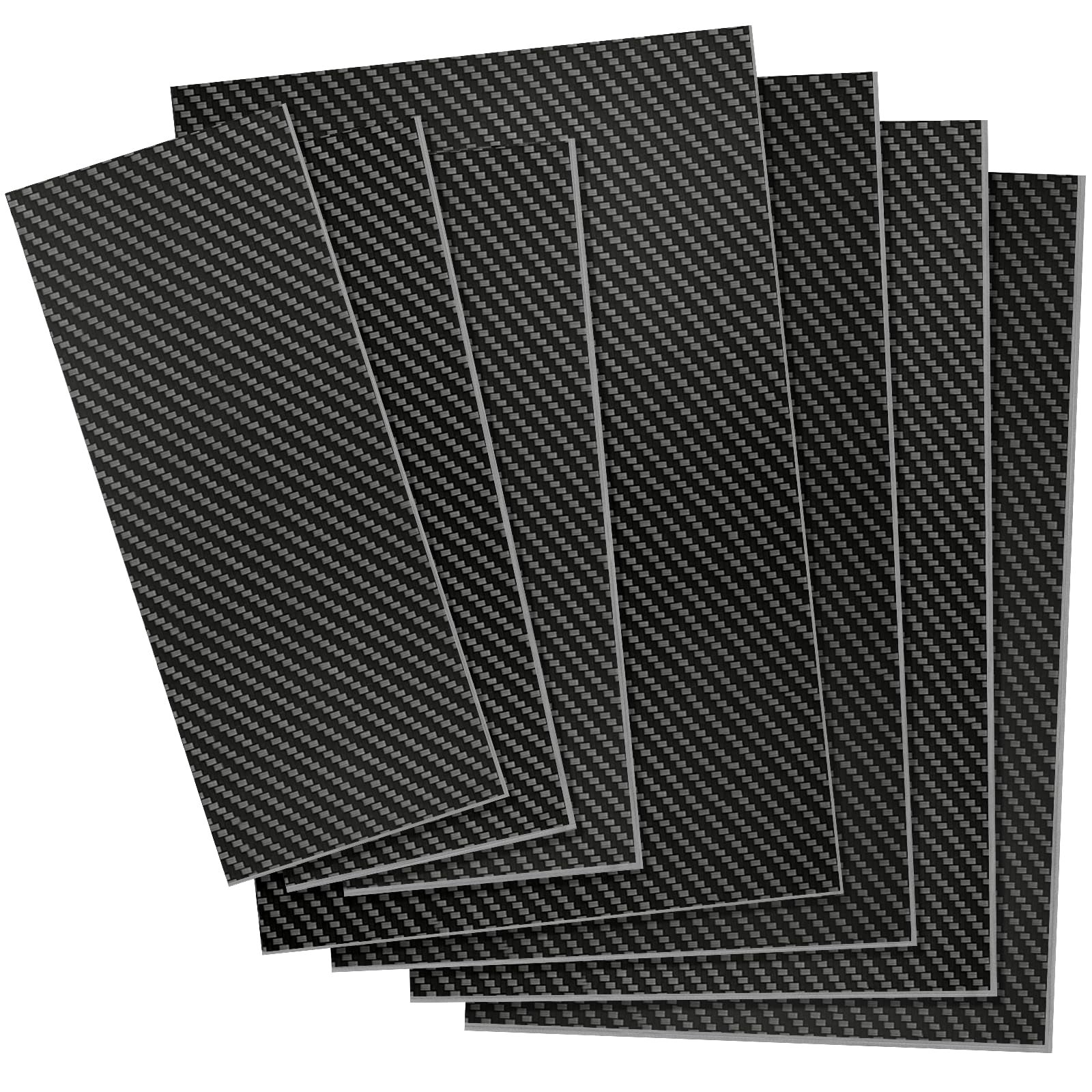 Kalolary Carbon Fiber Sheet 250 X 100 X1 MM,3K Real 100 X 250 X 1 mm, Black