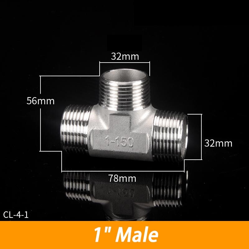 1/8″-3″ NPT Tee T-ype 3 way Female/Male Stainless Steel 304 Thread Pipe Fitting