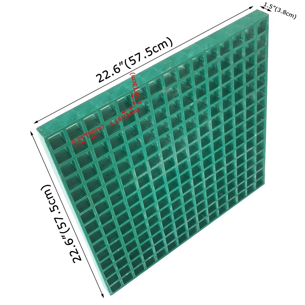 1.9ft*1.9ft Fiberglass FRP Grating Floor Sheet Fiber-reinforced Plastic Grille