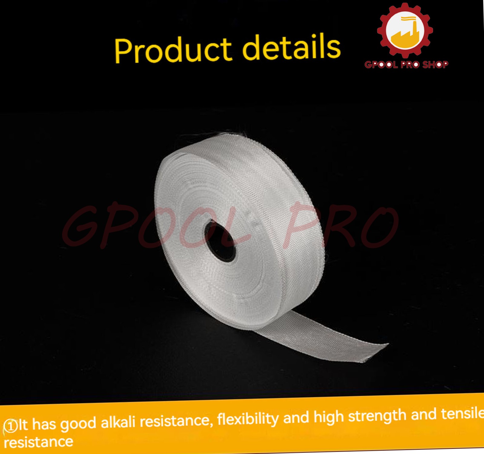 Fiberglass Cloth Tape E-Glass 1″ Wide 27 Yards 25mmx25m Fiber Plain Weave 1 Roll