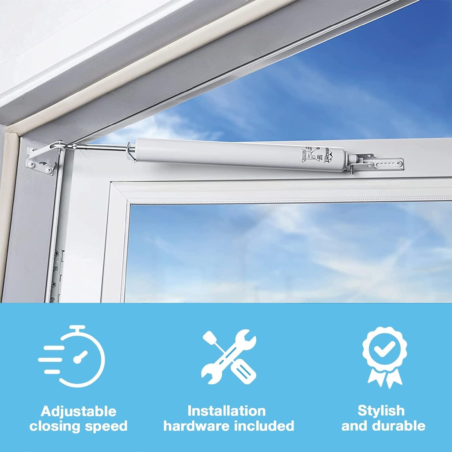 Wright Products Standard Duty Pneumatic Screen & Storm Door Closer – Adjustable