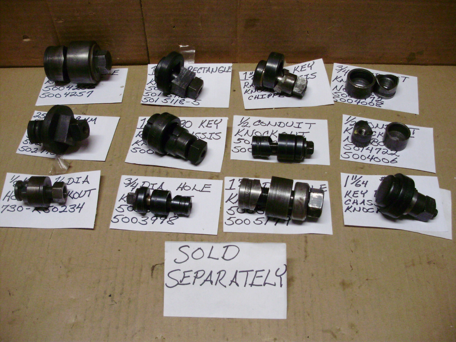 Greenlee Radio Chassis Knockouts Dies Punches Of Various Sizes & Shapes