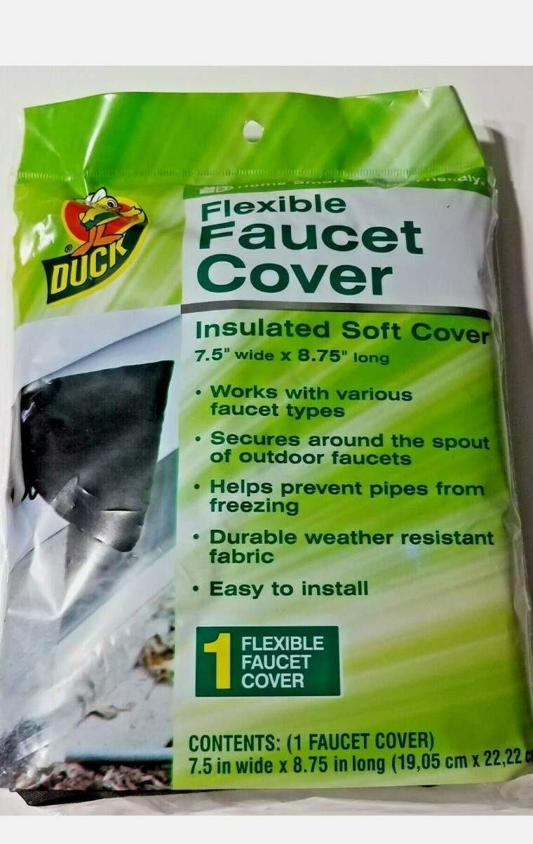 Duck Brand Insulated Soft Flexible Outdoor Faucet Cover Easy To Install New