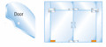 CRL PH11CA Satin Anodized Bottom Door Patch with 1NT301 Insert