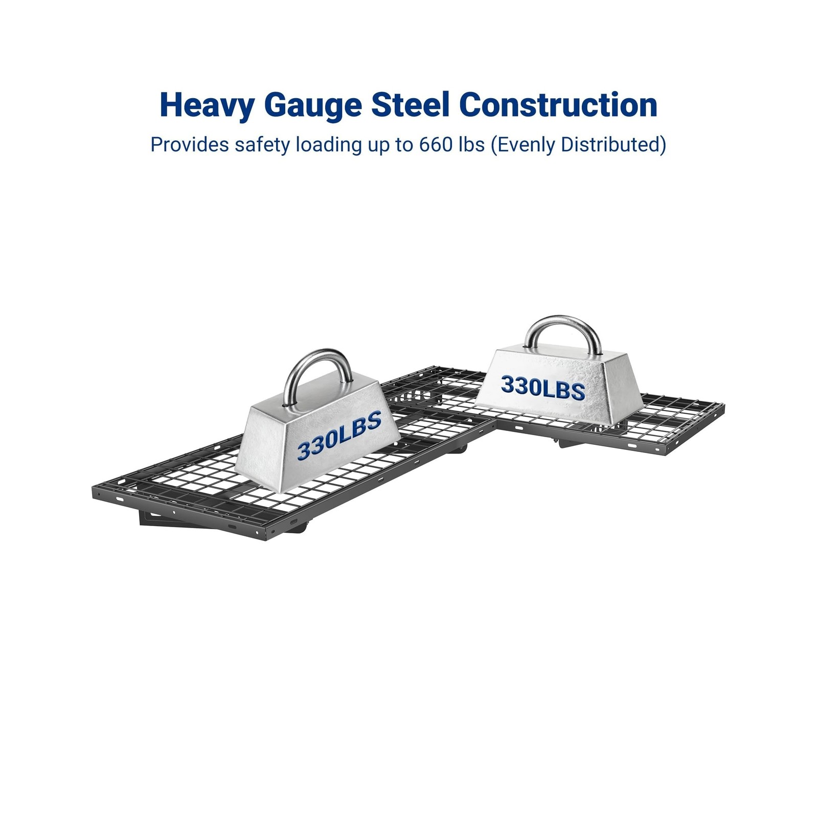 FLEXIMOUNTS 2 Pack 2x4ft Corner Wall Shelving with 4 Hooks, 24×48 inch Garage…